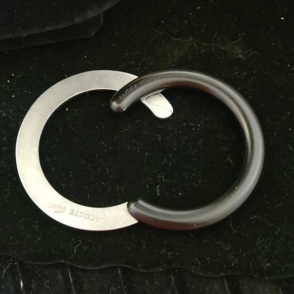 Lacoste Silver and Gunmetal Bangle - Picture 9 of 9